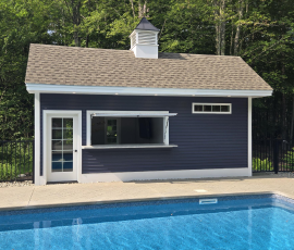 OpenUp Window gas strut window in pool house