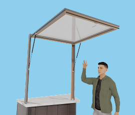72x60 Gas Strut Awning Window – No Sill | OpenUp Windows