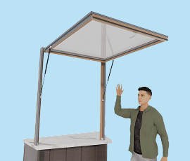 72x42 Gas Strut Awning Window – No Sill | OpenUp Windows