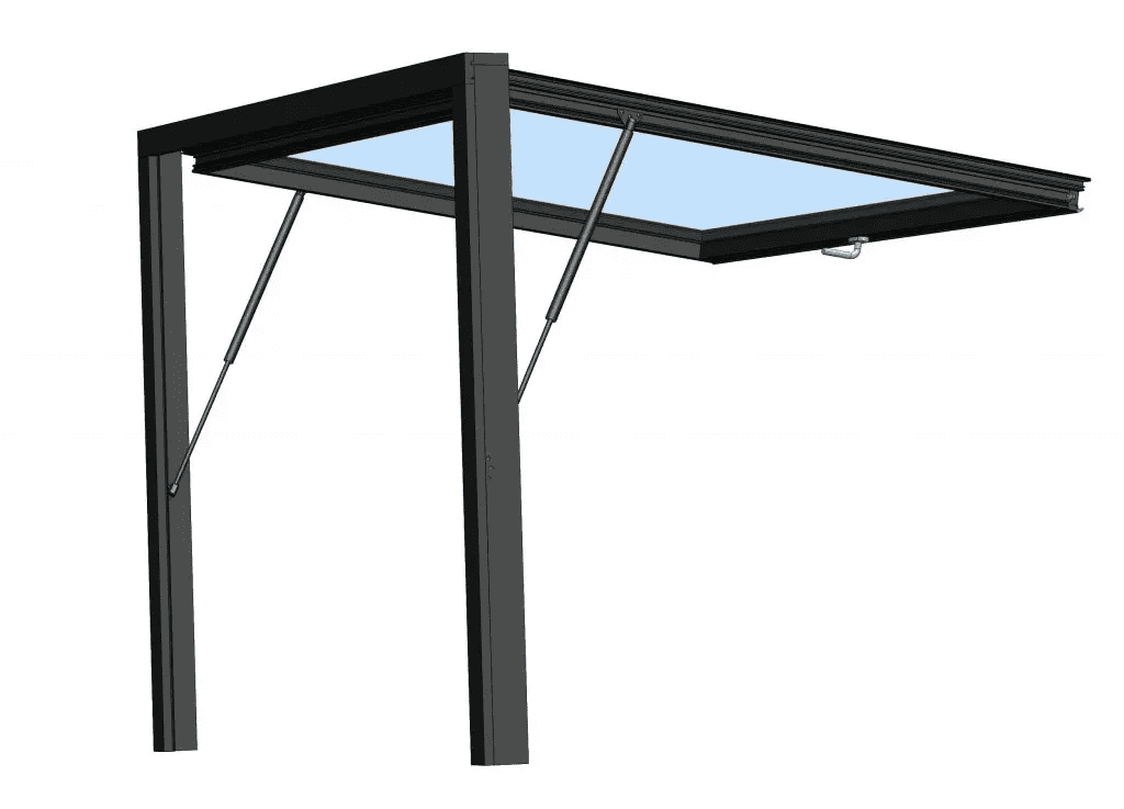 84 X 48 OpenUP Kitchen Pass Through Gas Strut Awning Window - NO Sill - Image 2